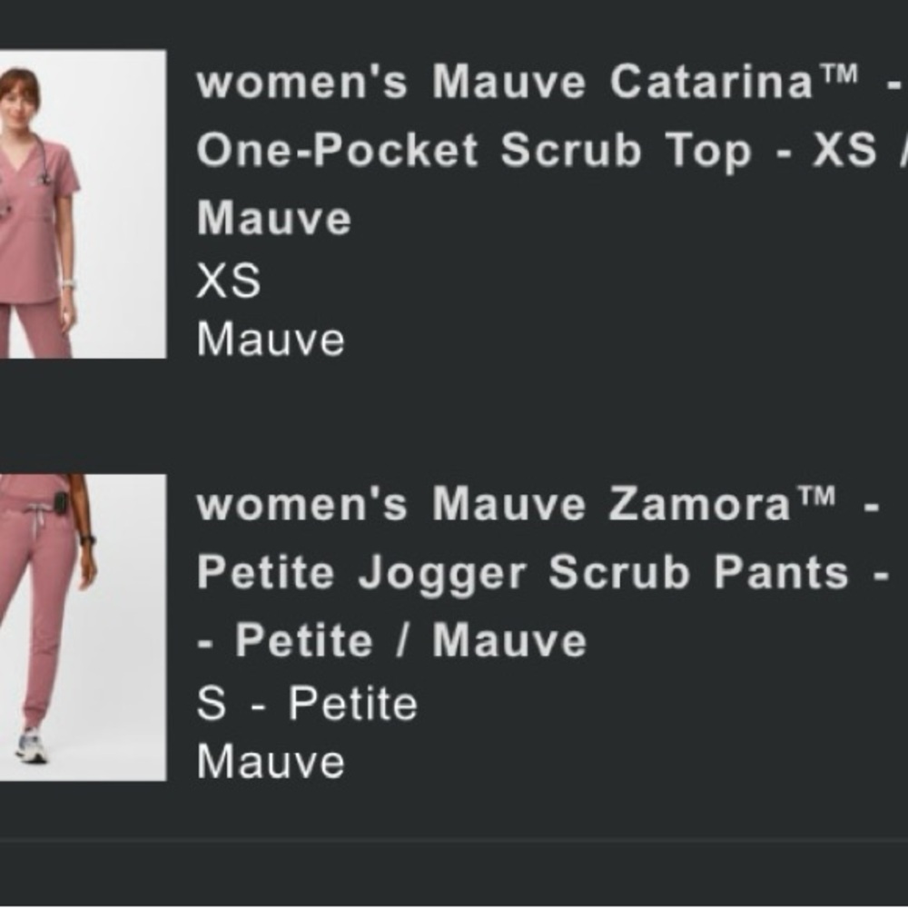 Figs Mauve Zamora set